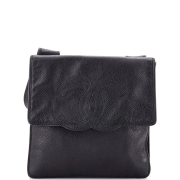 Chanel Vintage Timeless CC Flat Crossbody Caviar Mini