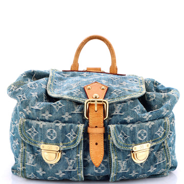 Louis Vuitton Sac a Dos Drawstring Backpack Denim GM