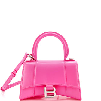Balenciaga Hourglass Top Handle Bag Leather XS