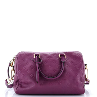 Louis Vuitton Speedy Bandouliere Bag Monogram Empreinte Leather 30