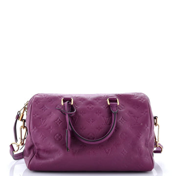 Louis Vuitton Speedy Bandouliere Bag Monogram Empreinte Leather 30