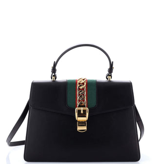 Gucci Sylvie Top Handle Bag Leather Medium