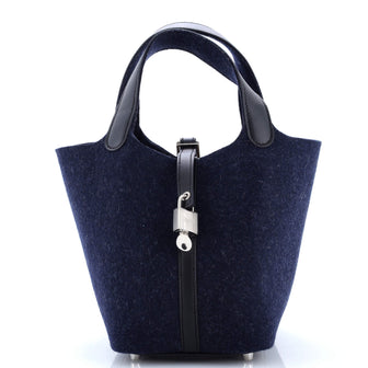 Hermes Picotin Lock Bag Felt with Leather PM