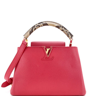 Louis Vuitton Capucines Bag Leather with Snakeskin BB