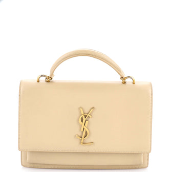 Saint Laurent Sunset Top Handle Shoulder Bag Leather Medium