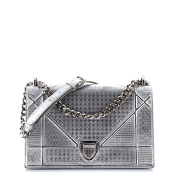 Christian Dior Diorama Flap Bag Cannage Embossed Calfskin Medium