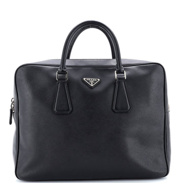 Prada Convertible Zip Around Briefcase Saffiano Leather Medium