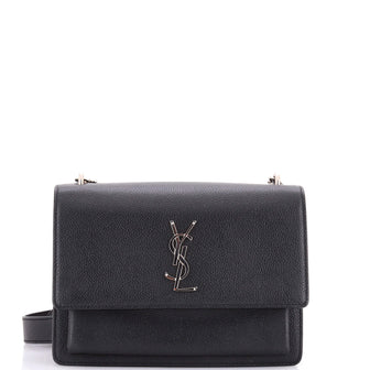 Saint Laurent Sunset Satchel Leather Medium