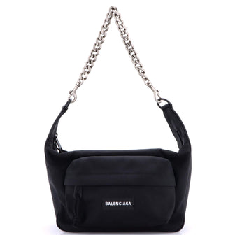 Balenciaga Raver Chain Shoulder Bag Canvas