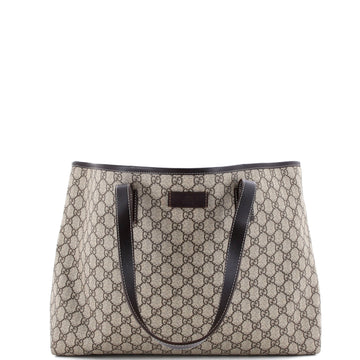 Gucci Plus Tote GG Coated Canvas with Leather Large