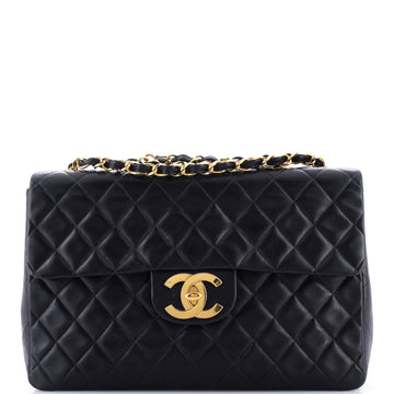 Chanel Vintage Classic Single Flap Bag Quilted Lambskin Maxi