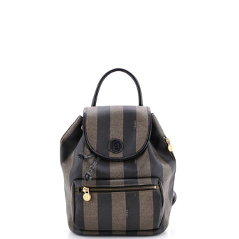Fendi Pequin Front Pocket Backpack Coated Canvas Small