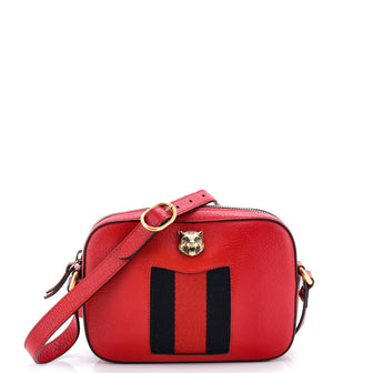 Gucci Animalier Web Crossbody Bag Leather Small