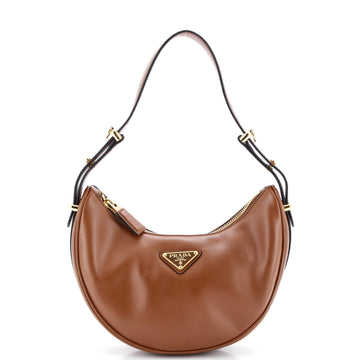 Prada Arque Half Moon Hobo Leather Small