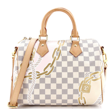 Louis Vuitton Speedy Bandouliere Bag Limited Edition Nautical Damier 25