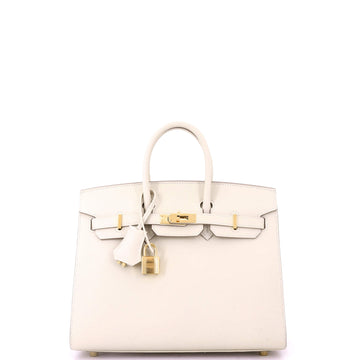 Hermes Birkin Sellier Bag Light Epsom with Gold Hardware 25