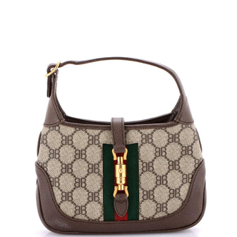 Balenciaga x Gucci The Hacker Project Jackie 1961 Hobo BB Coated Canvas Mini