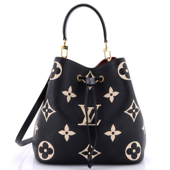 Louis Vuitton NeoNoe Handbag Bicolor Monogram Empreinte Giant MM