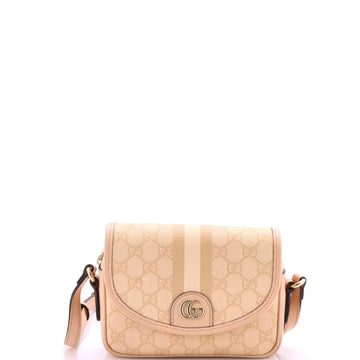 Gucci Ophidia Flap Shoulder Bag GG Coated Canvas Mini