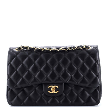 Chanel Classic Double Flap Bag Quilted Lambskin Jumbo
