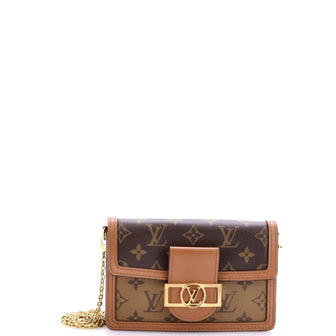 Louis Vuitton Dauphine Chain Wallet Reverse Monogram Canvas