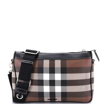 Burberry Rambler Messenger Bag Check E-Canvas