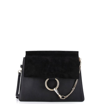Chloe Faye Shoulder Bag Leather and Suede Medium