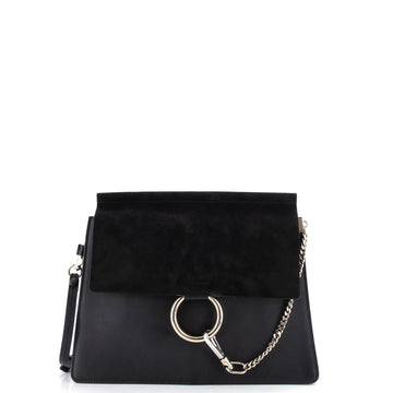 Chloe Faye Shoulder Bag Leather and Suede Medium