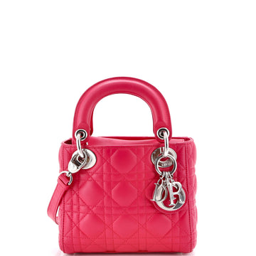 Christian Dior Lady Dior Bag Cannage Quilt Lambskin Mini