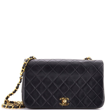 Chanel Vintage Full Flap Bag Quilted Lambskin Medium