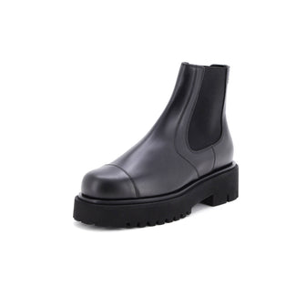 Chanel Women's CC Cap Toe Chelsea Boots Leather