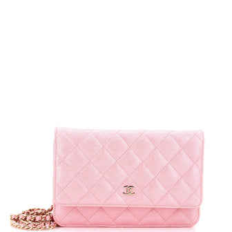 Chanel Wallet on Chain Quilted Iridescent Caviar