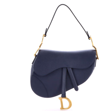 Christian Dior Saddle Handbag Leather Medium