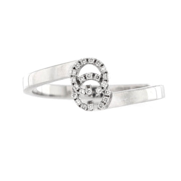 Gucci GG Running Ring 18K White Gold with Diamonds 7mm