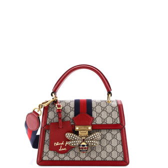 Gucci Queen Margaret Top Handle Bag GG Coated Canvas with Leather Small