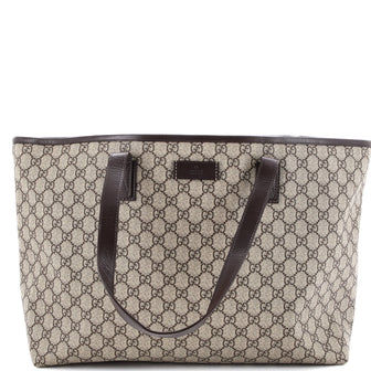 Gucci Plus Tote GG Coated Canvas with Leather Large