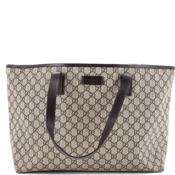 Gucci Plus Tote GG Coated Canvas with Leather Large