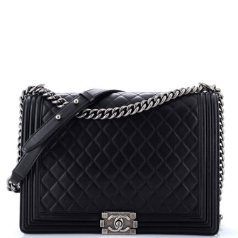 Chanel Boy Flap Bag Quilted Calfskin Large