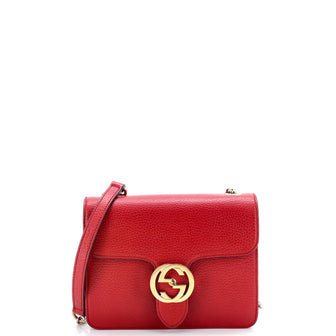 Gucci Interlocking Shoulder Bag Leather Small