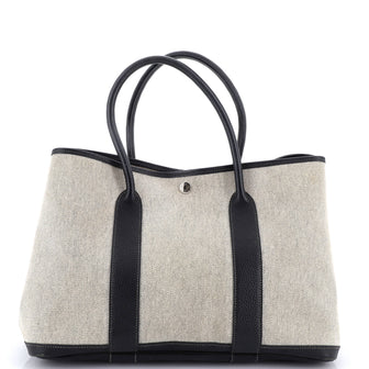 Hermes Garden Party Tote Toile and Leather 36
