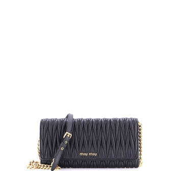 Miu Miu Flap Crossbody Bag Matelasse Leather Small