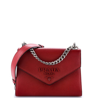 Prada Monochrome Shoulder Bag Saffiano Leather Small