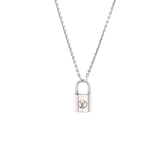 Louis Vuitton Lockit Pendant Necklace Sterling Silver