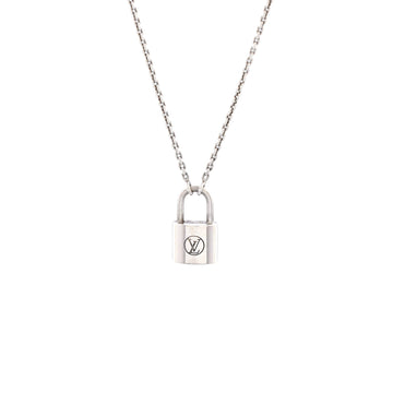 Louis Vuitton Lockit Pendant Necklace Sterling Silver