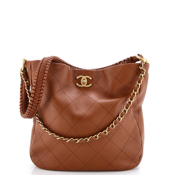 Chanel CC Convertible Chain Hobo Quilted Calfskin Maxi