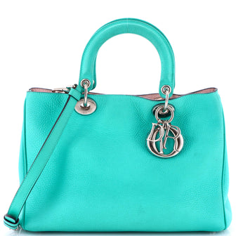 Christian Dior Diorissimo Tote Pebbled Leather Medium