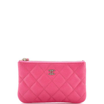 Chanel Classic O Case Pouch Quilted Caviar Mini