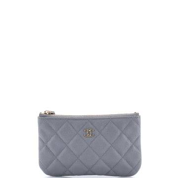 Chanel Classic O Case Pouch Quilted Caviar Mini