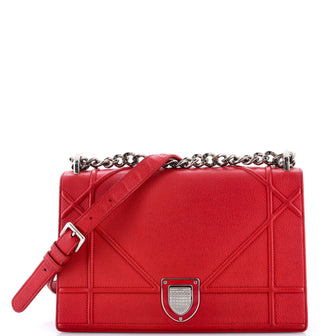 Christian Dior Diorama Flap Bag Grained Calfskin Medium