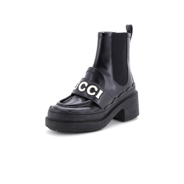 Gucci Women's Ornella Logo Ankle Boots Leather
